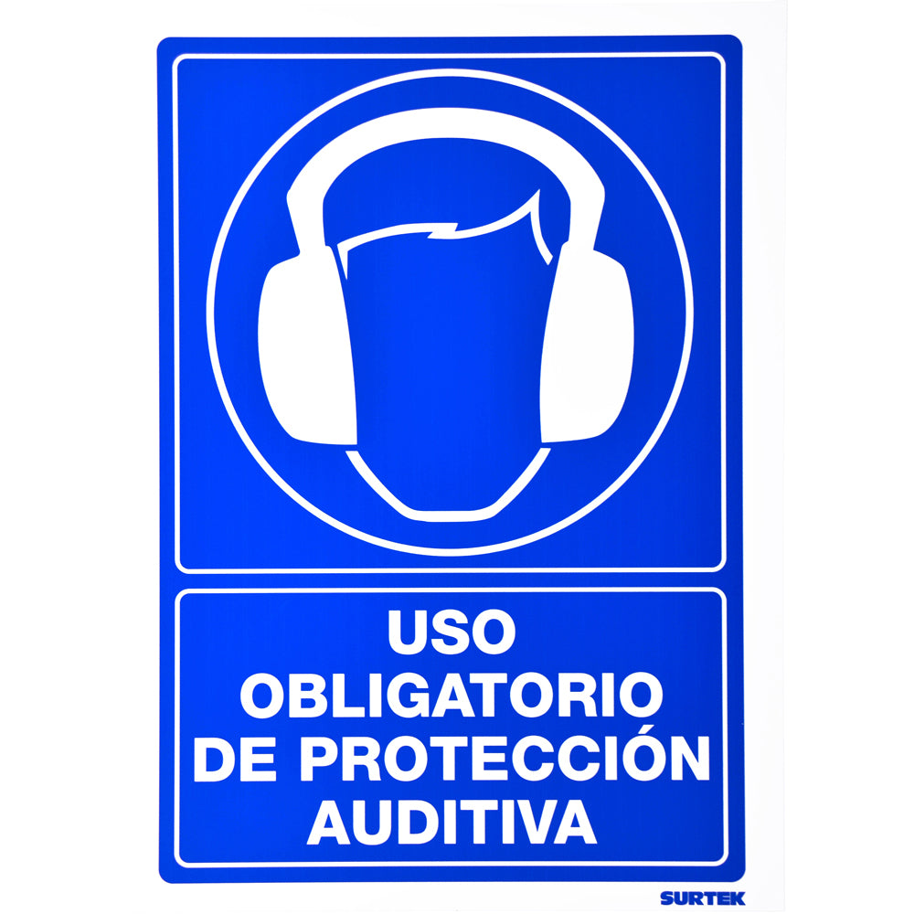 SEÑAL "USO OBLIGATORIO DE PROTECCIÓN AUDITIVA" SURTEK
