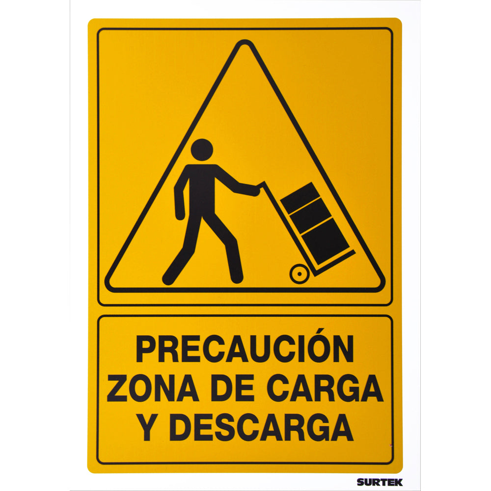 SEÑAL "PRECAUCIÓN ZONA DE CARGA Y DESCARGA" SURTEK