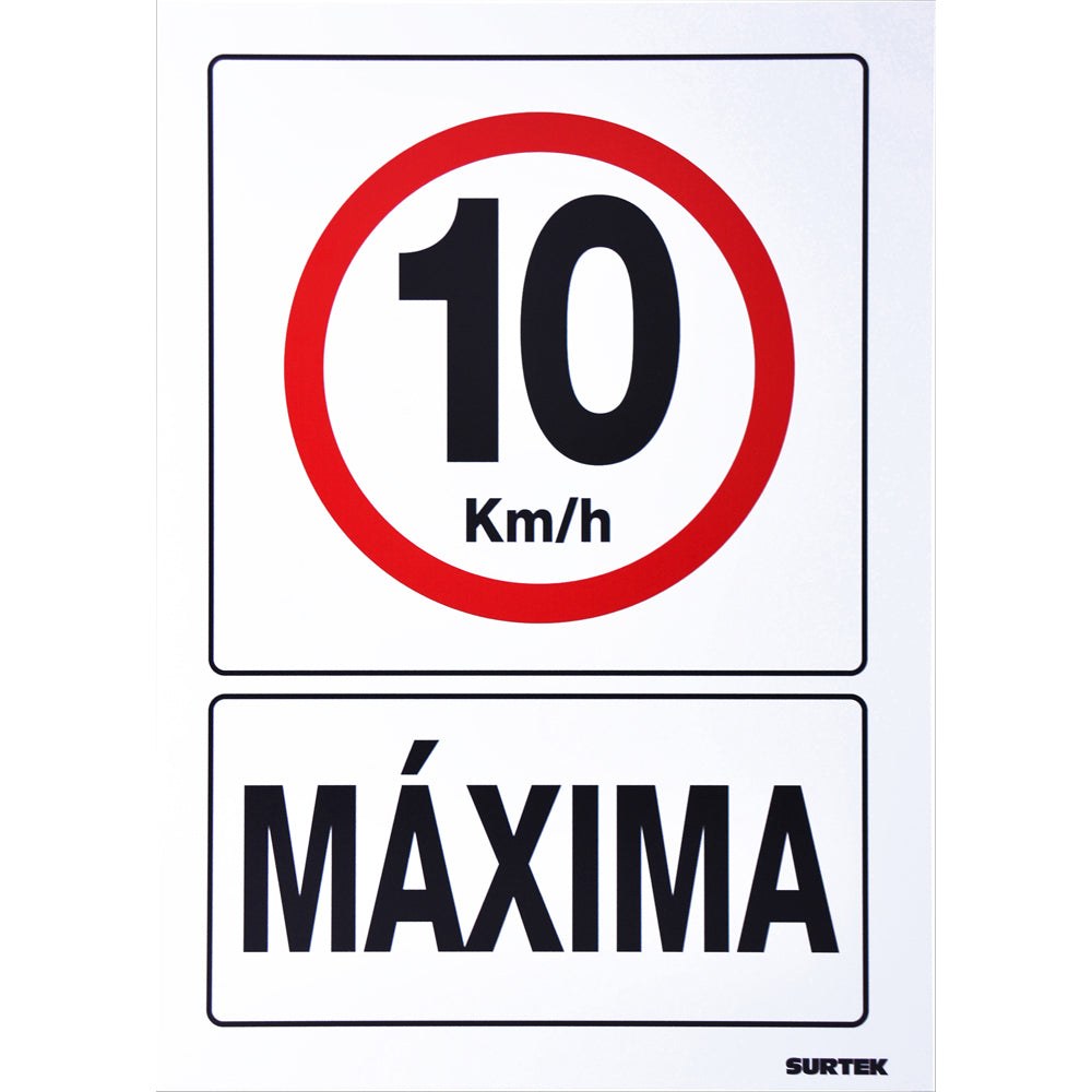 SEÑAL "10 KM/H MÁXIMA" SURTEK