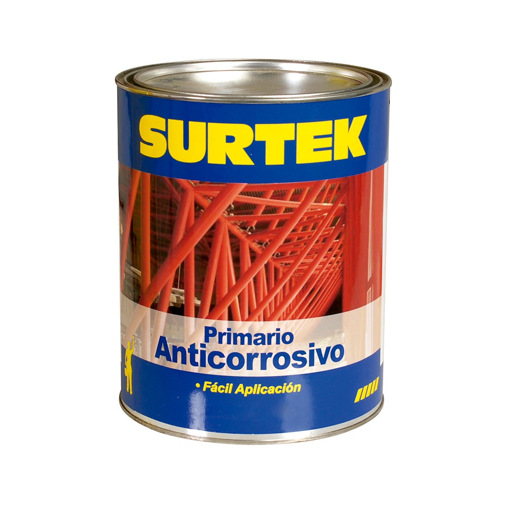 ESMALTE ANTI CORROSIVO PARA METAL 1 LT COLOR ROJO ÓXIDO SURTEK