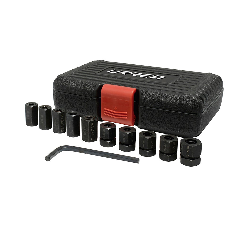 JUEGO PARA REMOVER E INSTALAR PERNOS MÉTRICOS, 10 PIEZAS URREA