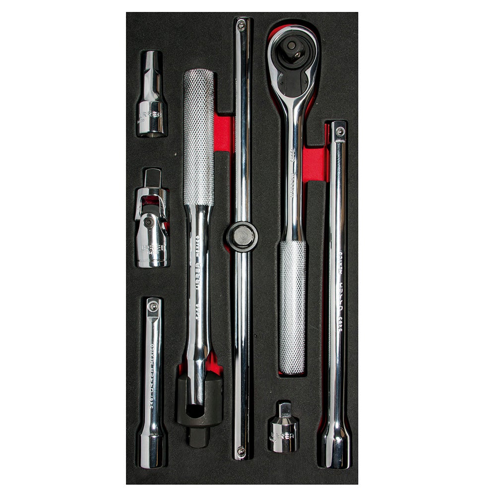 JUEGO DE ACCESORIOS CUADRO 1/2", 8 PIEZAS URREA