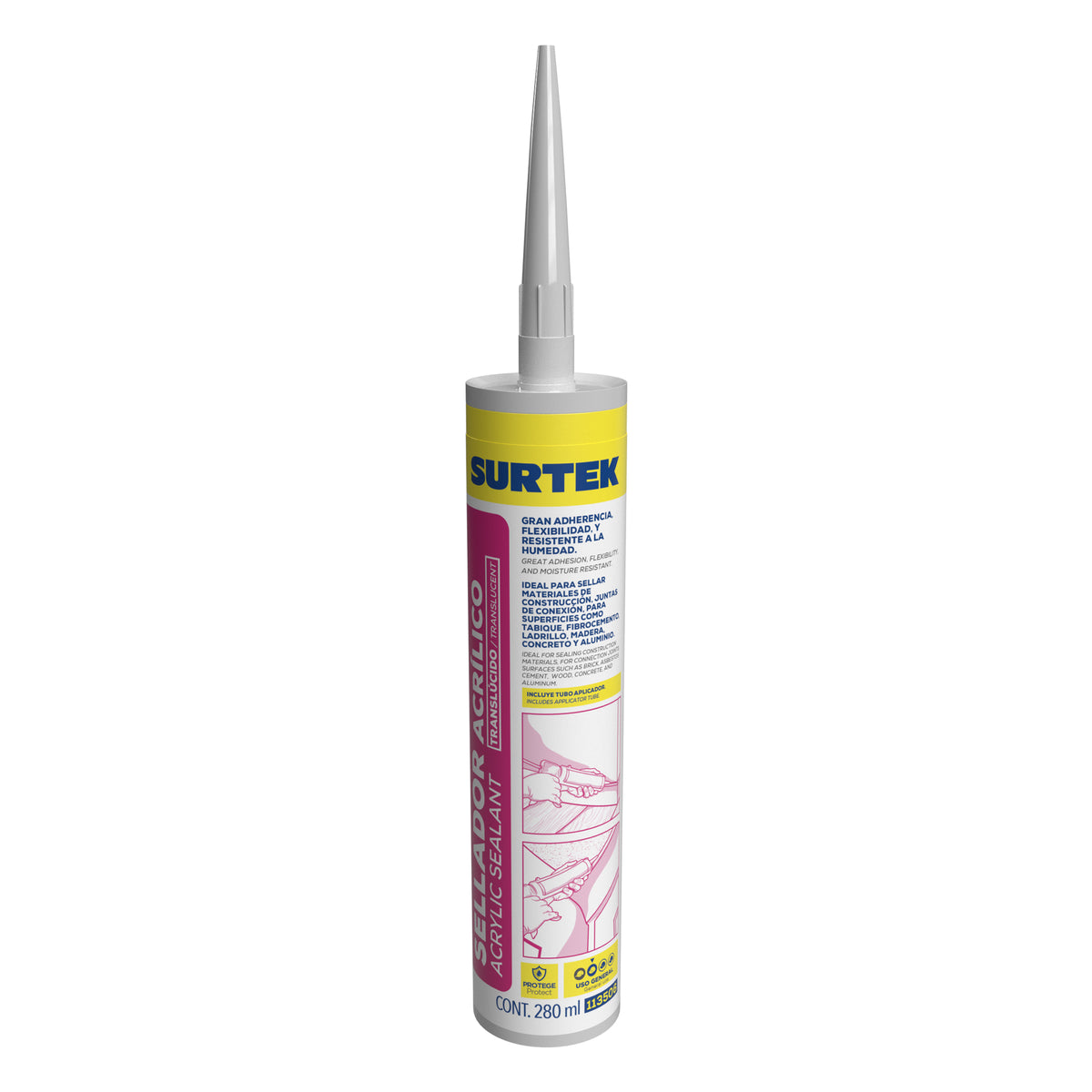 SELLADOR ACRÍLICO COLOR TRANSLÚCIDO 280 ML SURTEK