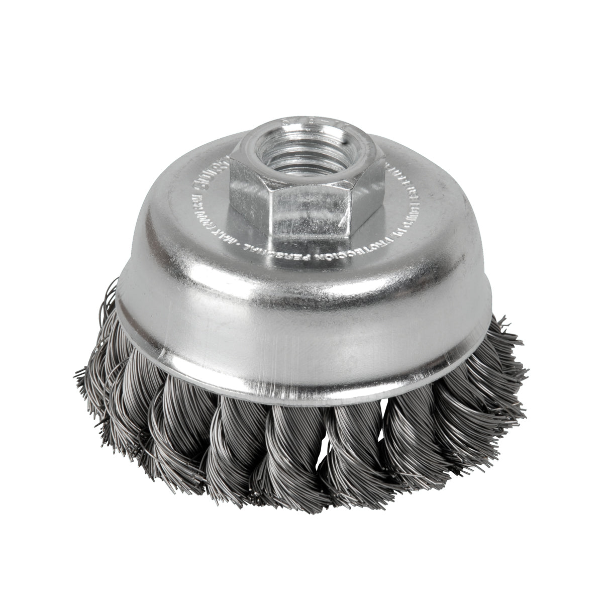 CARDA COPA TRENZADA ALAMBRE DELGADO 5" X 0.35 MM CON ROSCA 5/8" SURTEK C516
