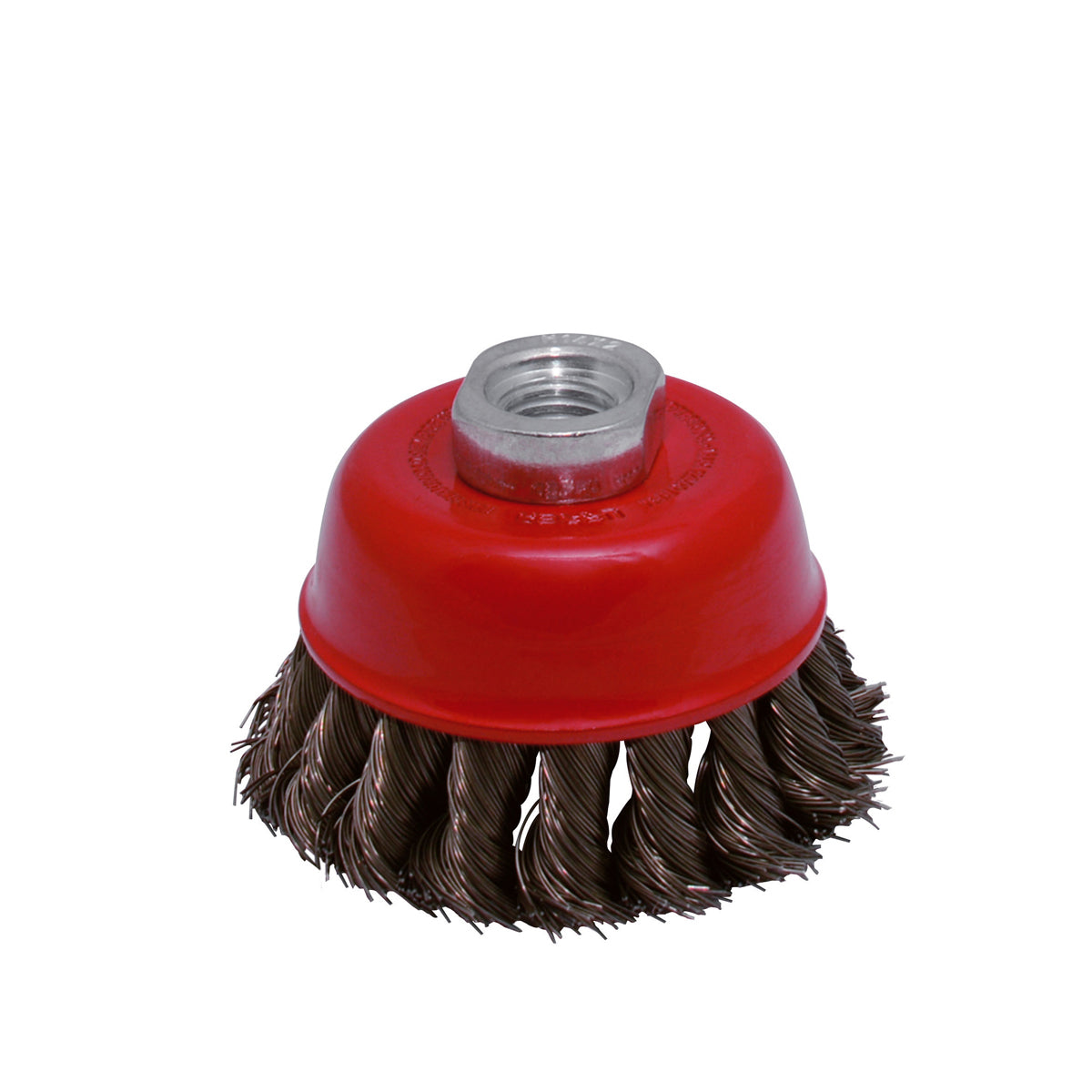 CARDA COPA TRENZADA ALAMBRE FINO 3" X 0. 35 MM CON ROSCA 5/8" URREA C800