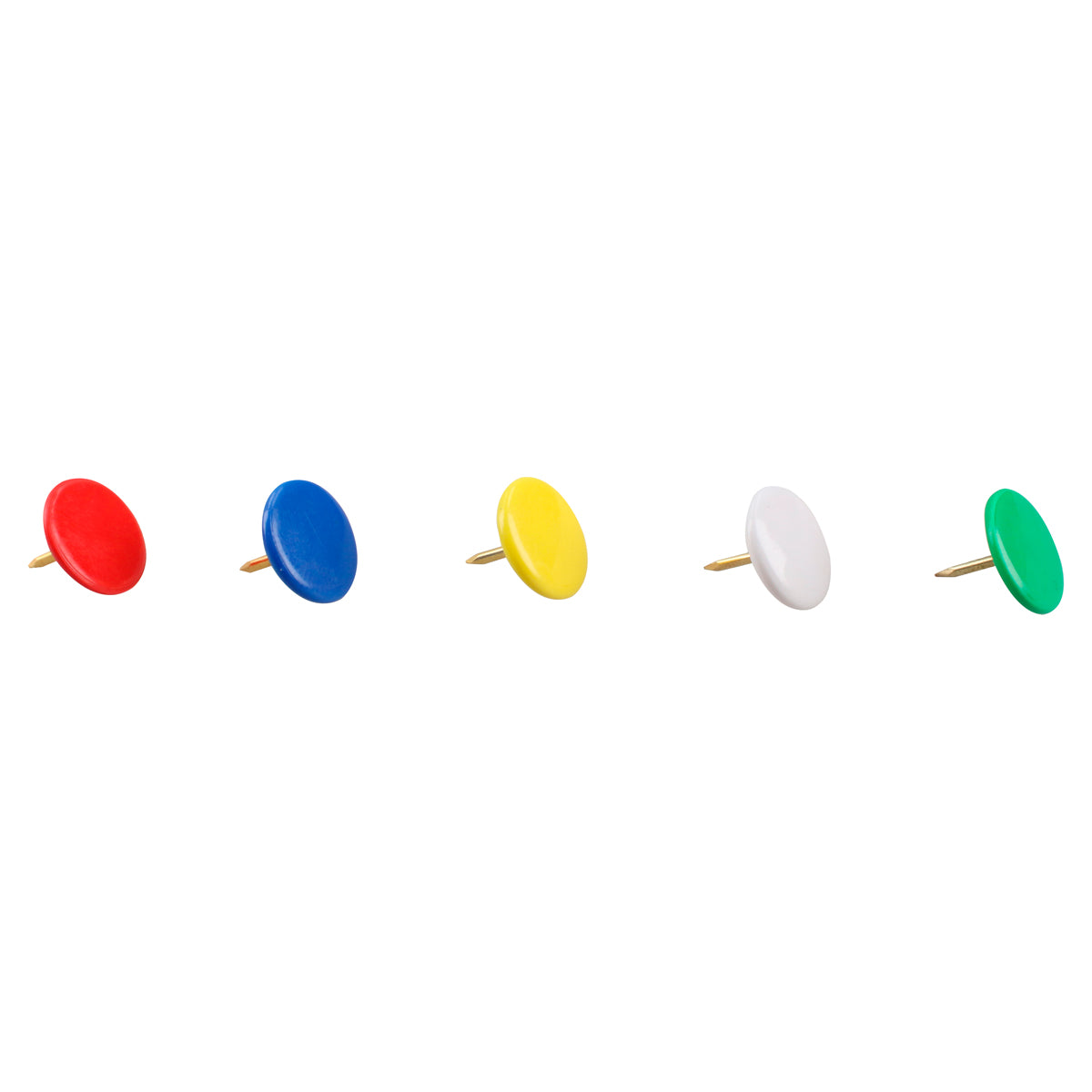 CHINCHES CON CABEZA CUBIERTA DE PVC DE COLORES, 100 PIEZAS FOY
