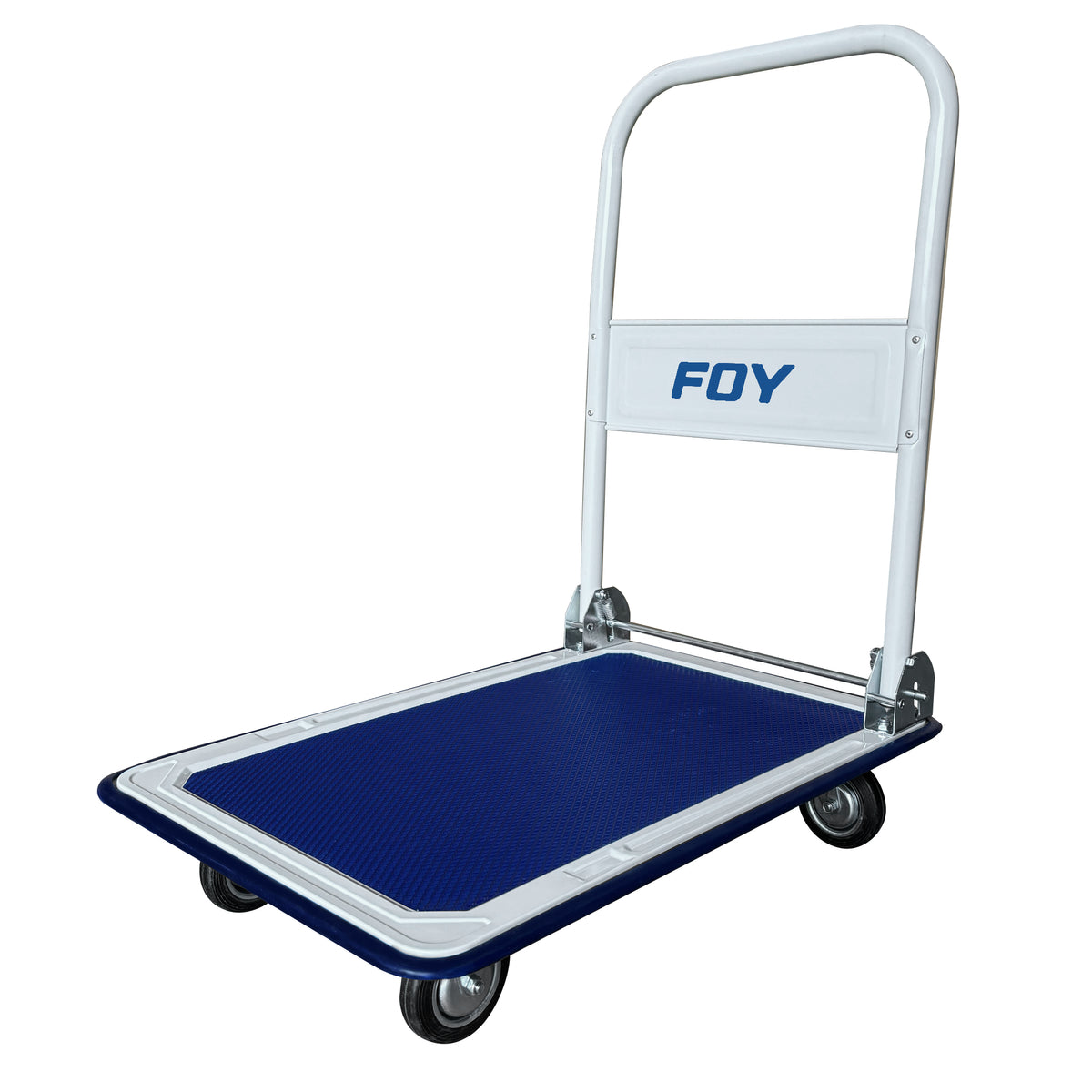 CARRO PLATAFORMA CON MANERAL RETRÁCTIL 72.5 CM X 47.5 CM, 4", 150 KG FOY