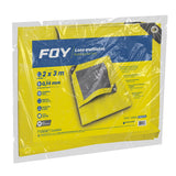 LONA DE POLIETILENO COLOR AMARILLO CON FONDO PLATA, 2 X 3 M FOY