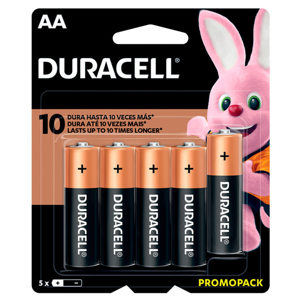 PILA ALCALINA DURACELL® "AAA" 5 PIEZAS SURTEK