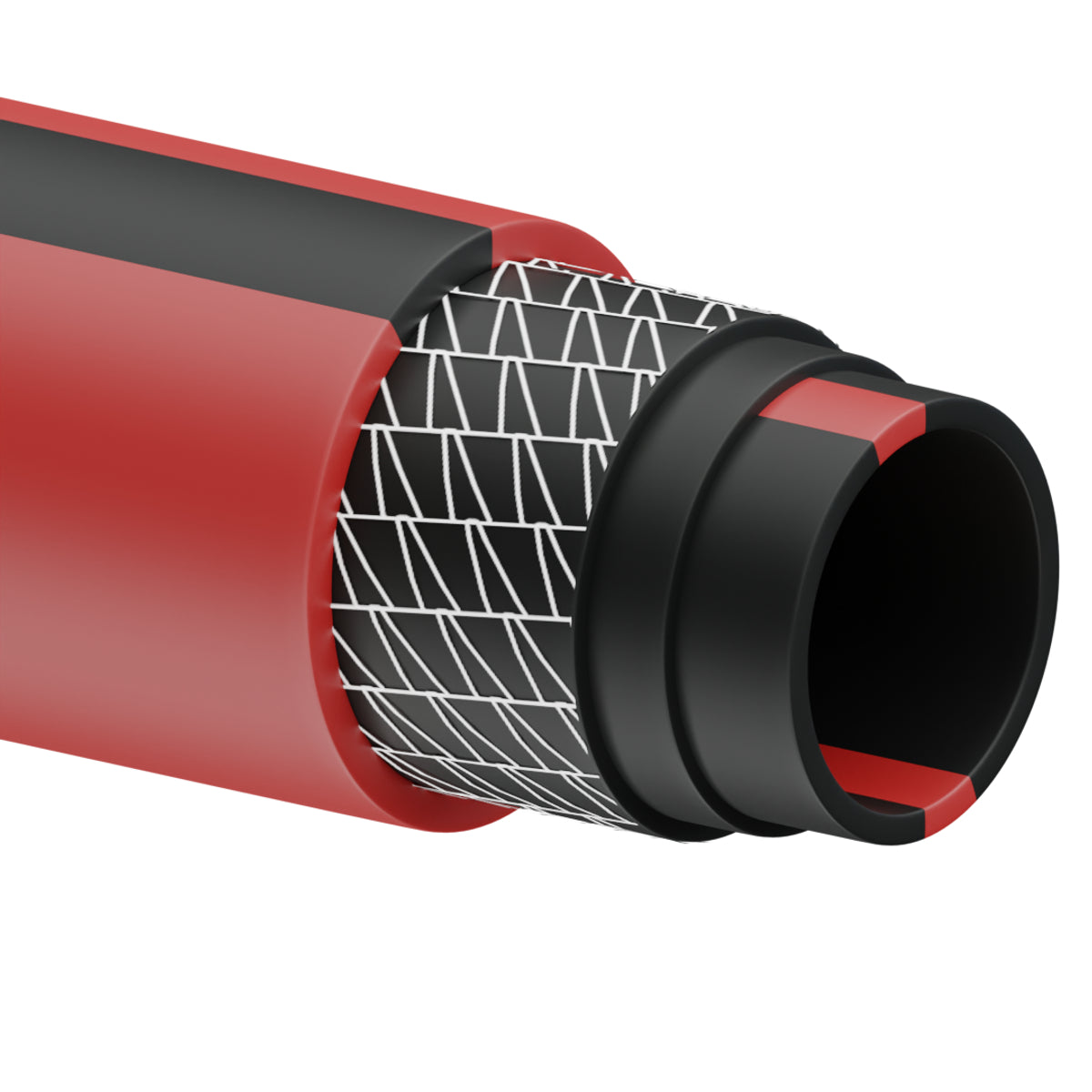 MANGUERA PARA JARDÍN DE 6 CAPAS REFORZADA CON CONECTOR METÁLICO ROBUSTO 5/8", 100 M URREA MU58R100