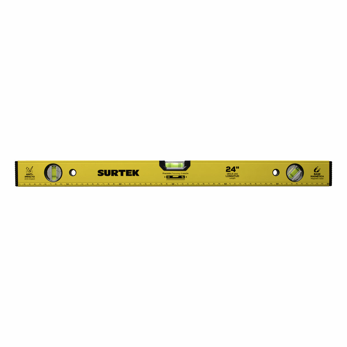 NIVEL MAGNÉTICO DE ALUMINIO 24" SURTEK