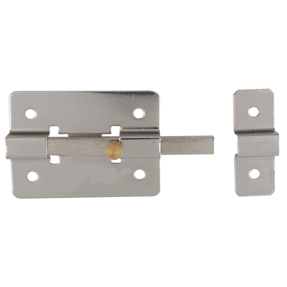 PASADOR DE SOBREPONER DE BARRA CROMO BRILLANTE 10 CM LOCK PASC10