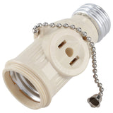 PORTALÁMPARA CON CADENA Y LADRÓN, COLOR MARFIL SURTEK