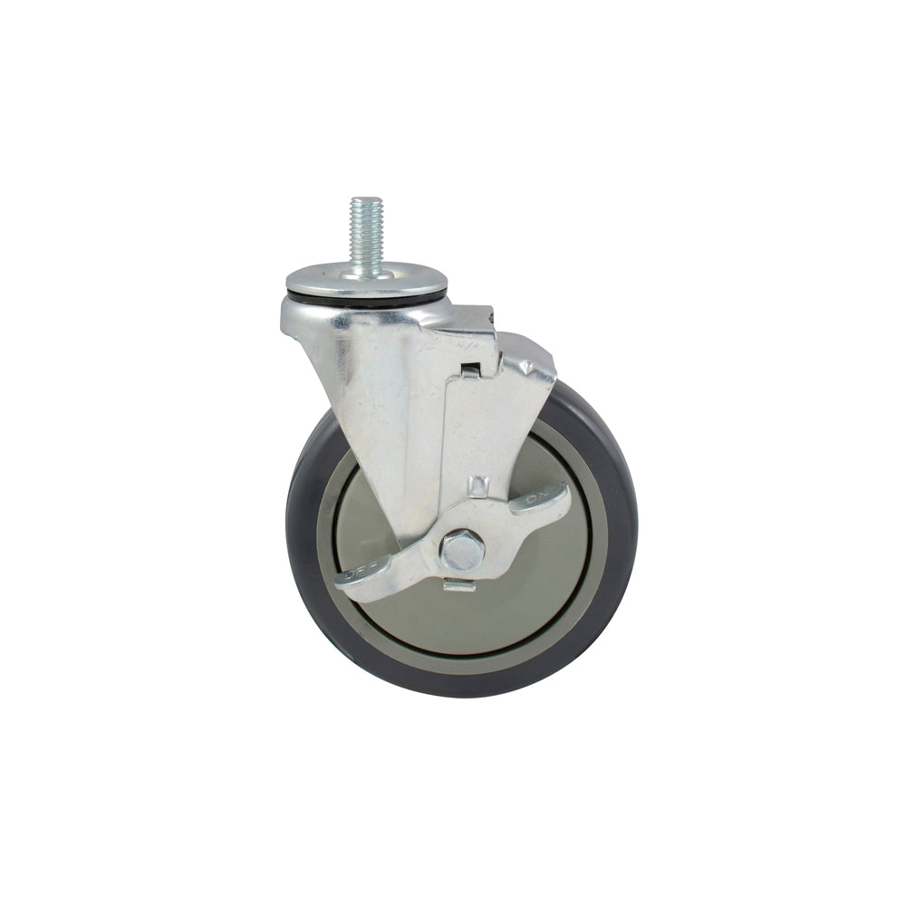 RUEDA PARA CARRO UTILITARIO DE ALAMBRE 5" CON FRENO URREA