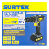 TALADRO/ATORNILLADOR 3/8" BATERÍA DE LI-ION 12 V 28 NM SURTEK