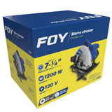 SIERRA CIRCULAR 7-1/4" 1,200 W 120 V , 0 - 4,500 RPM FOY