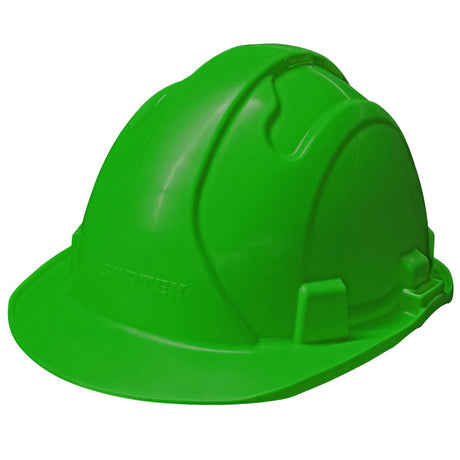 CASCO DE SEGURIDAD CON AJUSTE DE INTERVALOS DE 4 PUNTOS, COLOR VERDE SURTEK CASV - URREA SHOP