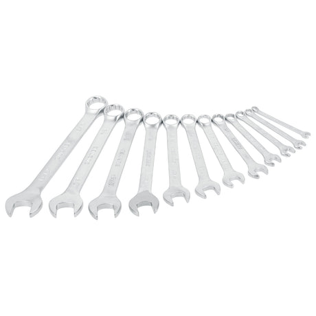 JUEGO DE LLAVES COMBINADAS SATINADAS EN PULGADAS, 12 PUNTAS, 12 PIEZAS EN RACK SURTEK F12SR - URREA SHOP
