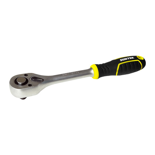 MATRACA REVERSIBLE CON MANGO BIMATERIAL, QUICK RELEASE, PARA DADO CUADRO DE 1/2" SURTEK F5850X - URREA SHOP