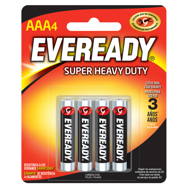 PILA ALCALINA EVEREADY® "AAA" 4 PIEZAS SURTEK