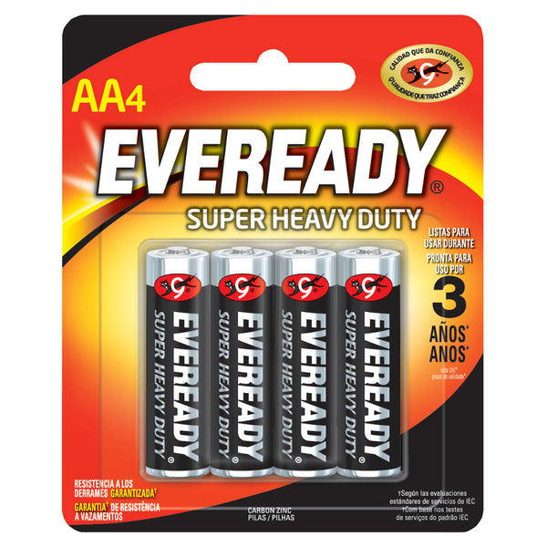 PILA ALCALINA EVEREADY® "AA"  4 PIEZAS SURTEK