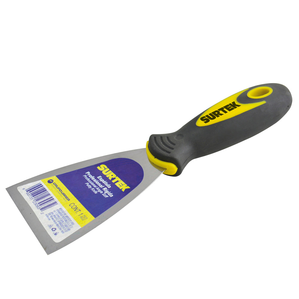 ESPÁTULA FLEXIBLE DE ACERO AL ALTA CARBÓN CON MANGO BIMATERIAL 6" SURTEK