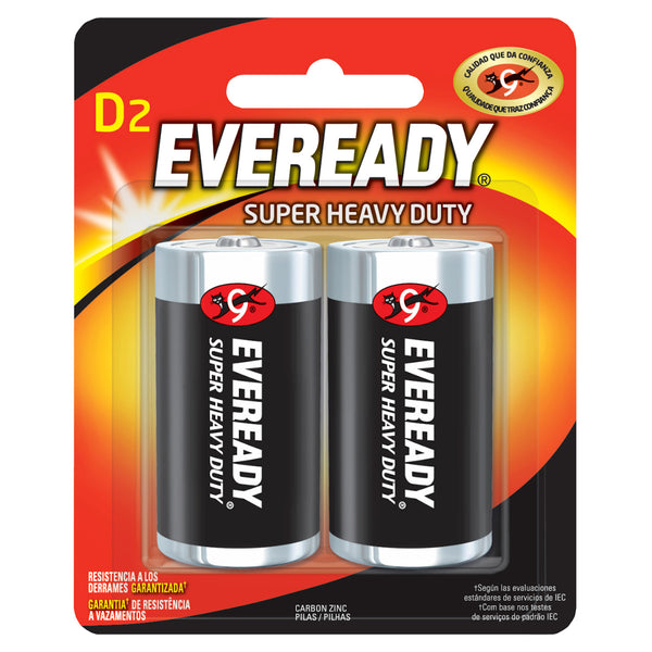 PILA ALCALINA EVEREADY® "D" 2 PIEZAS SURTEK