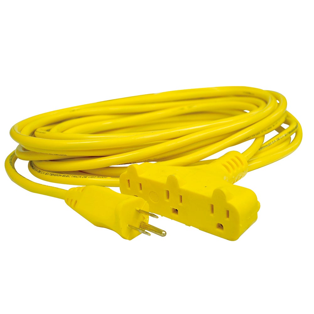EXTENSIÓN ELÉCTRICA DE USO RUDO TIPO ABANICO ATERRIZADA COLOR AMARILLO, 8 M SURTEK