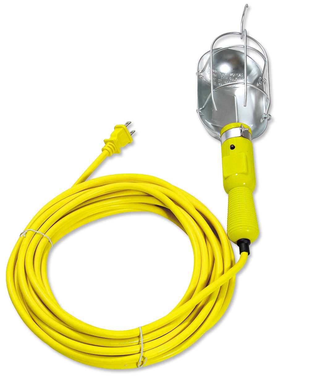 LÁMPARA DE TALLER CON CANASTILLA METÁLICA, COLOR AMARILLO, 15 M SURTEK