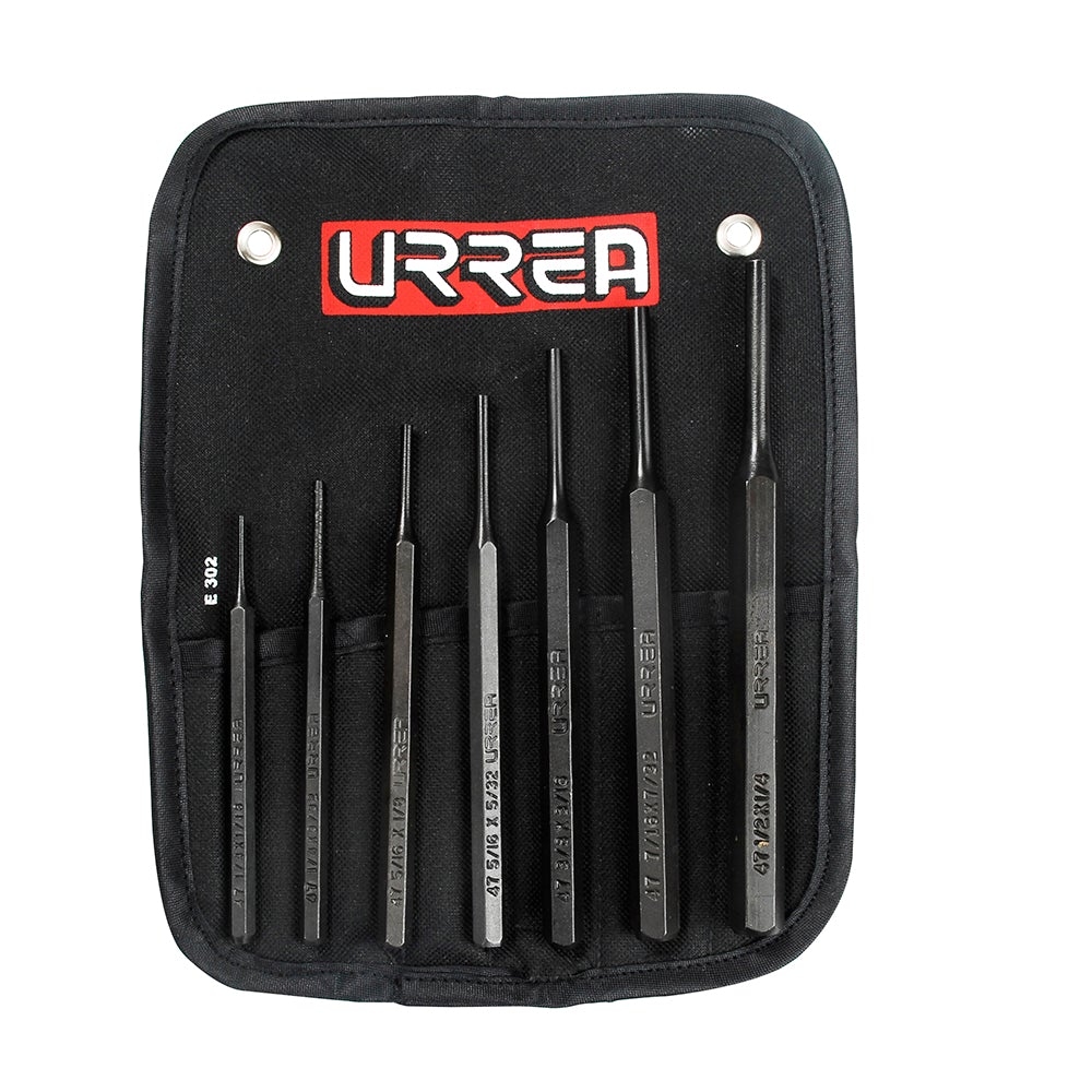 JUEGO DE PUNZONES BOTADORES RECTOS, 7 PIEZAS URREA