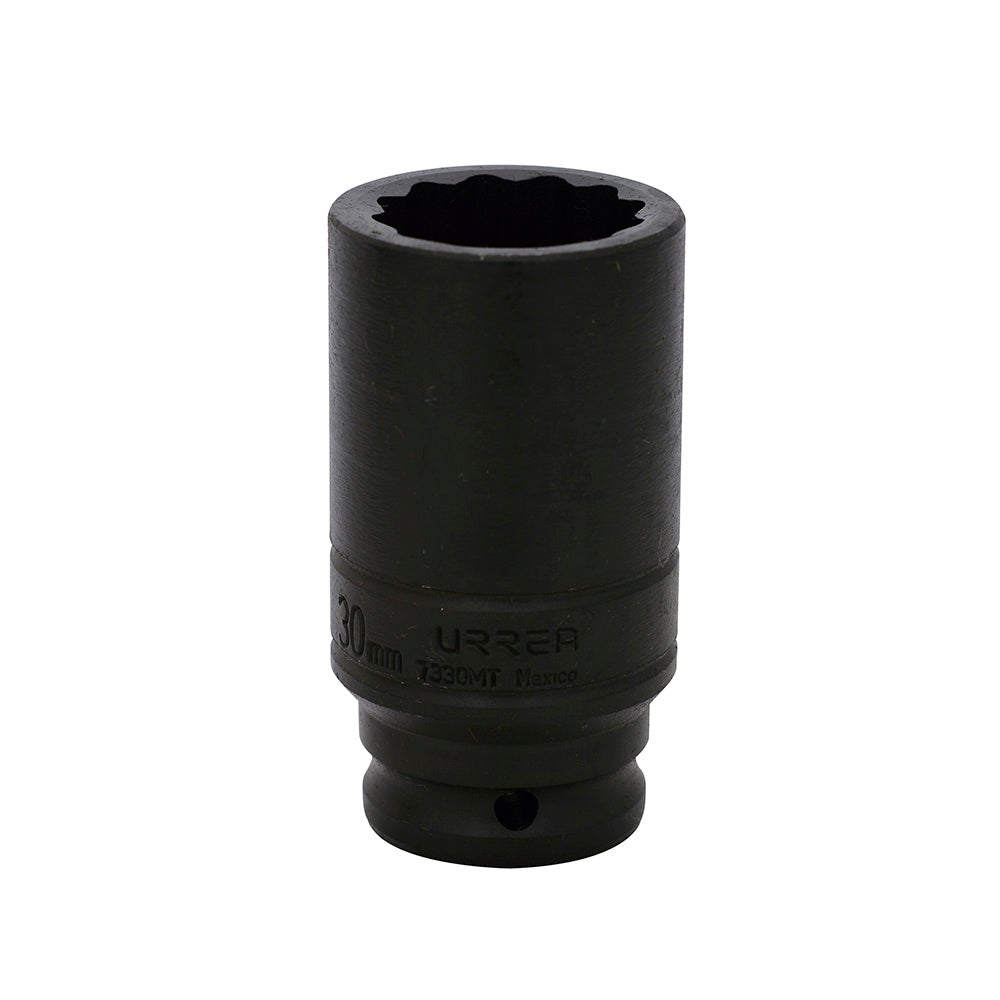 DADO DE IMPACTO LARGO MÉTRICO CUADRO DE 1/2", 12 PUNTAS, 30 MM URREA