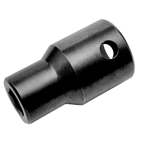 ADAPTADOR DE IMPACTO CON BARRENO PASADO PARA PUNTAS HEXAGONALES 5/16", CUADRO 1/2" URREA