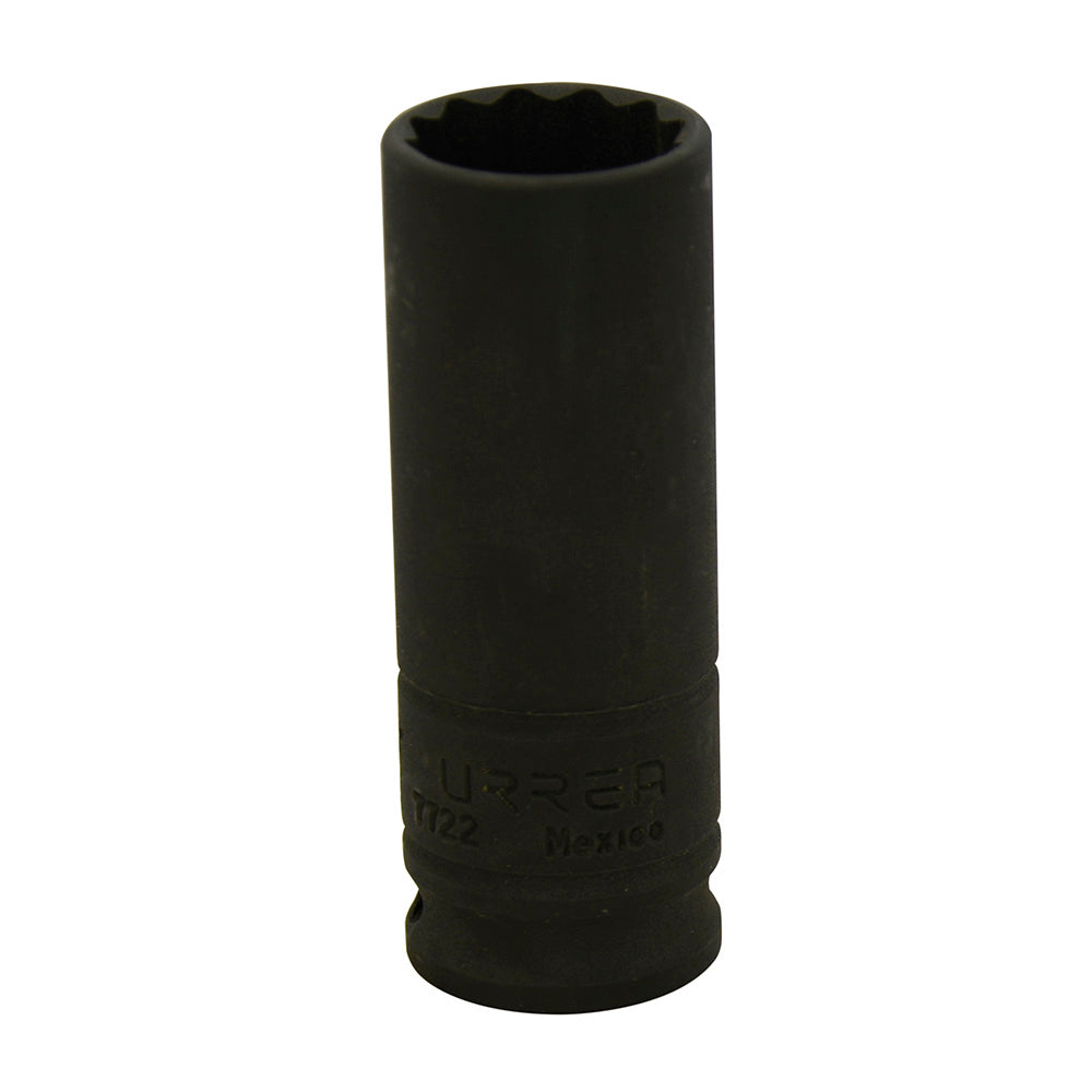 DADO DE IMPACTO LARGO EN PULGADAS CUADRO DE 3/8", 12 PUNTAS, 11/16" URREA