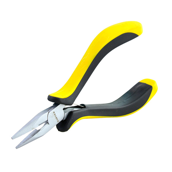 MINI PINZA CON MANGO BIMATERIAL PARA ELECTRÓNICA DE 4-3/4", CORTE LATERAL SURTEK