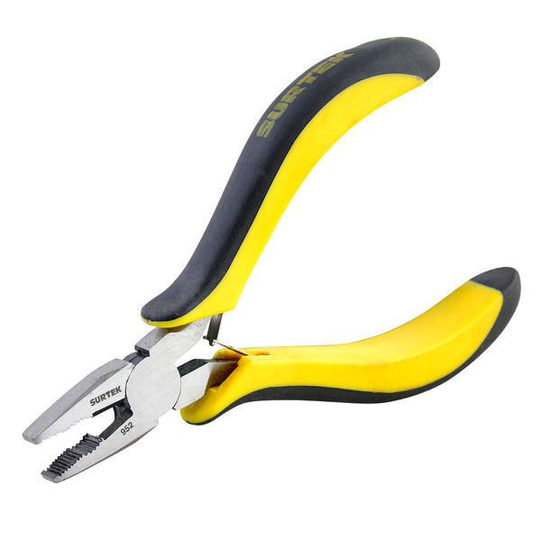 MINI PINZA CON MANGO BIMATERIAL PARA ELECTRÓNICA DE 4-1/2", CORTE LATERAL SURTEK