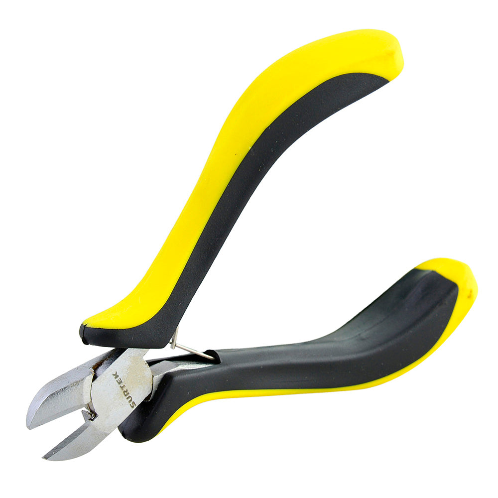 MINI PINZA CON MANGO BIMATERIAL PARA ELECTRÓNICA DE 4-5/16", CORTE DIAGONAL SURTEK