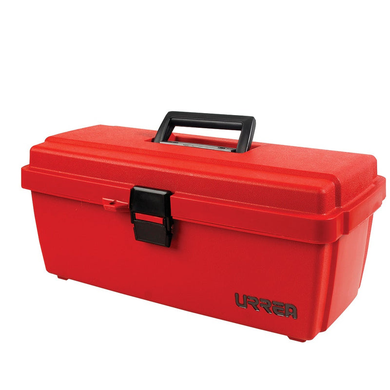 CAJA PORTAHERRAMIENTAS PLÁSTICA CON BROCHE PLÁSTICO ROJA 14" X 7" X 5" URREA