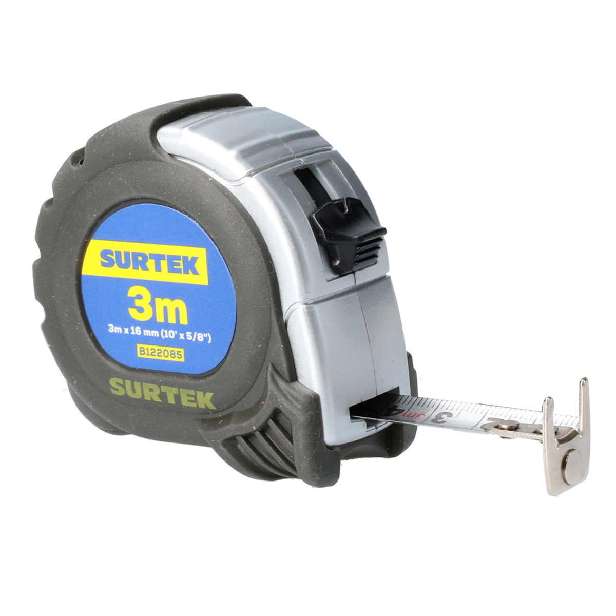 FLEXÓMETRO CON CARCASA ANTI-IMPACTO SILVER 3 M X 5/8" SURTEK