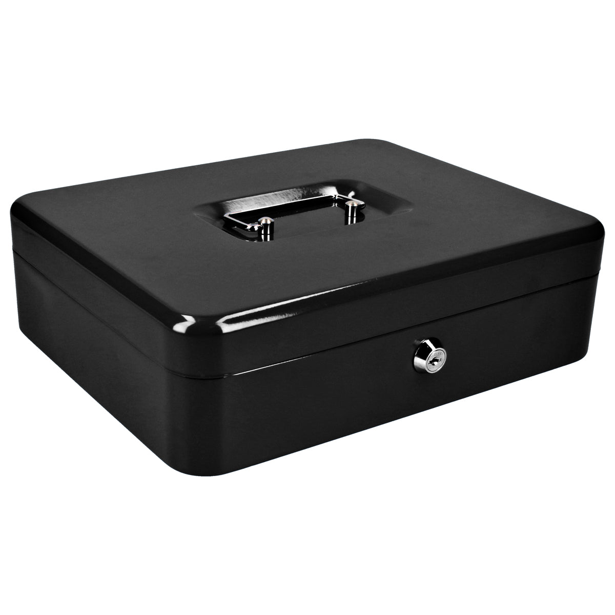 CAJA METÁLICA PARA DINERO CON CHAROLA REMOVIBLE 160 MM X 200 MM X 90 MM LOCK