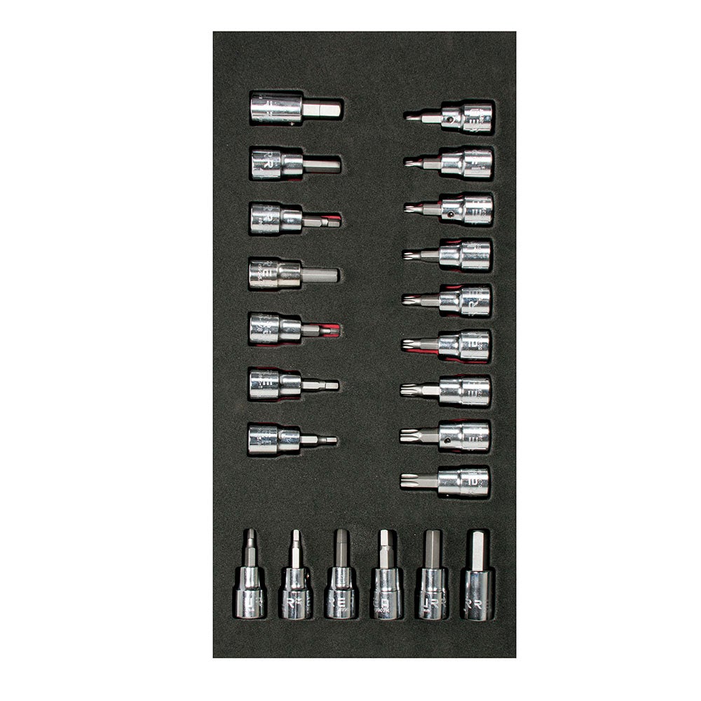 JUEGO DE DADOS CUADRO DE 3/8" VARIAS PUNTAS, 22 PIEZAS URREA