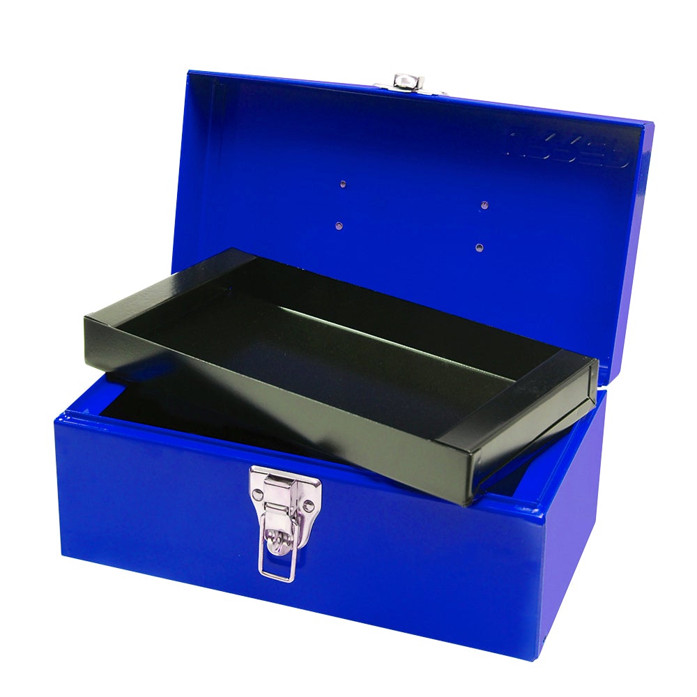 CAJA PORTAHERRAMIENTAS METÁLICA AZUL 11" X 6" X 5" URREA