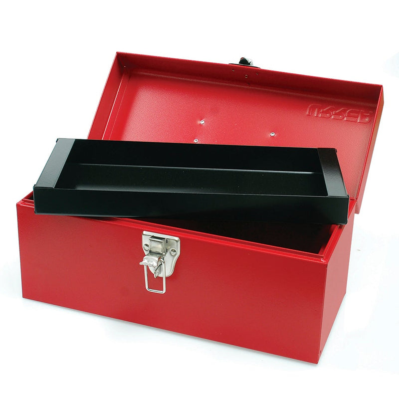 CAJA PORTAHERRAMIENTAS METÁLICA ROJA 14" X 6" X 6" URREA