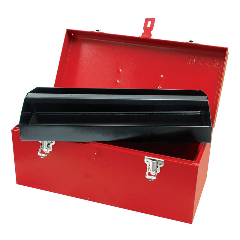 CAJA PORTAHERRAMIENTAS METÁLICA ROJA 16" X 7" X 7" URREA