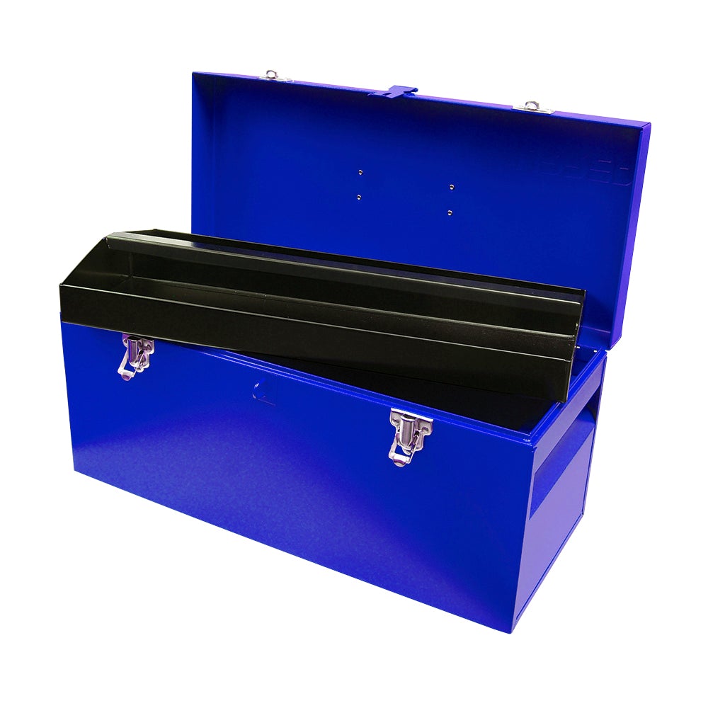 CAJA PORTAHERRAMIENTAS METÁLICA AZUL 20" X 8" X 9" URREA