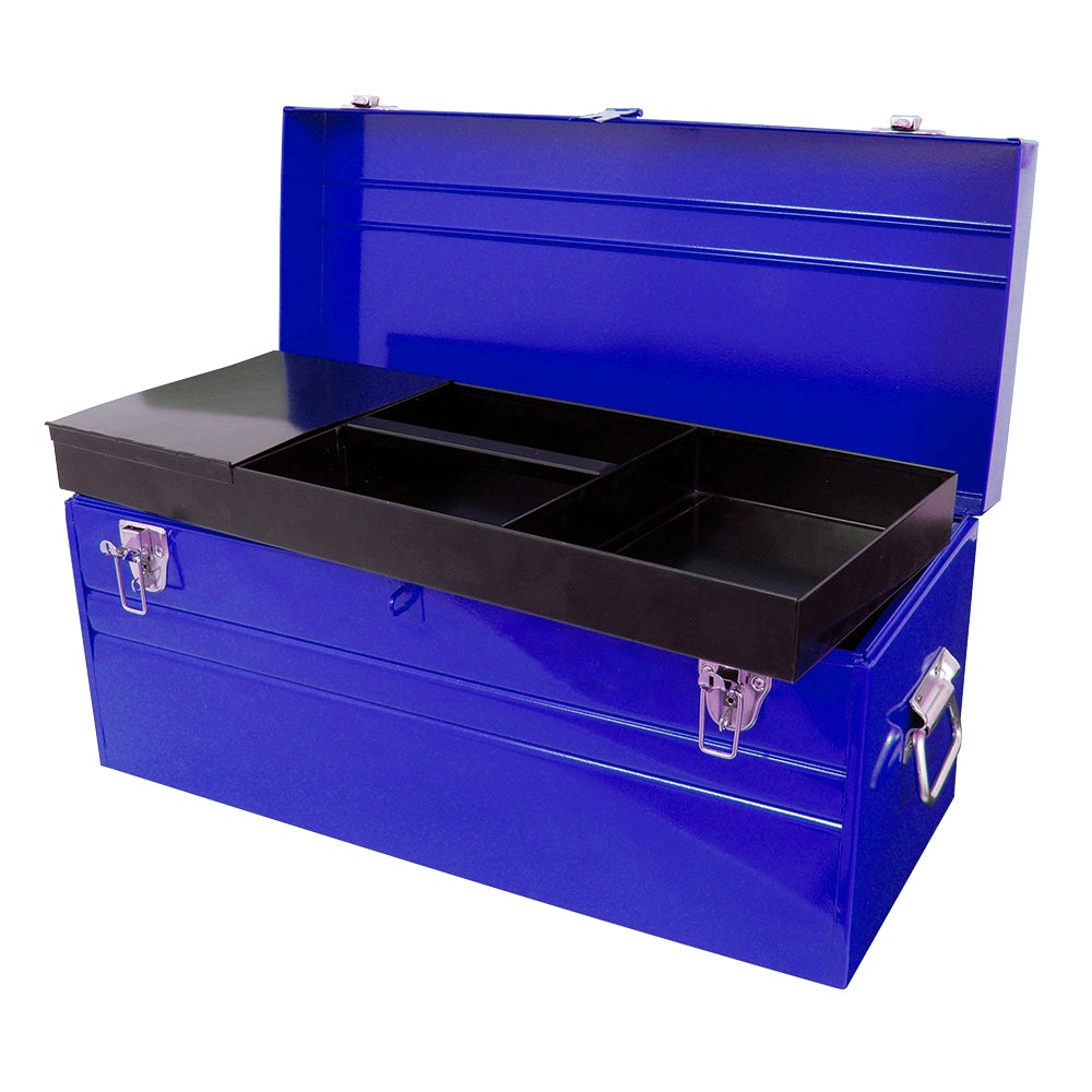 CAJA PORTAHERRAMIENTAS METÁLICA AZUL 23" X 10" X 11" URREA