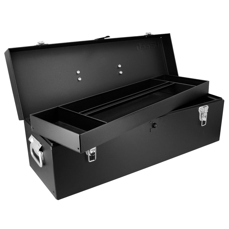 CAJA PORTAHERRAMIENTAS METÁLICA NEGRA 25" X 8" X 9" URREA