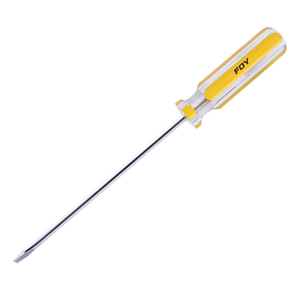 DESTORNILLADOR CON MANGO DE PVC, PUNTA PLANA 1/4" X 4" FOY