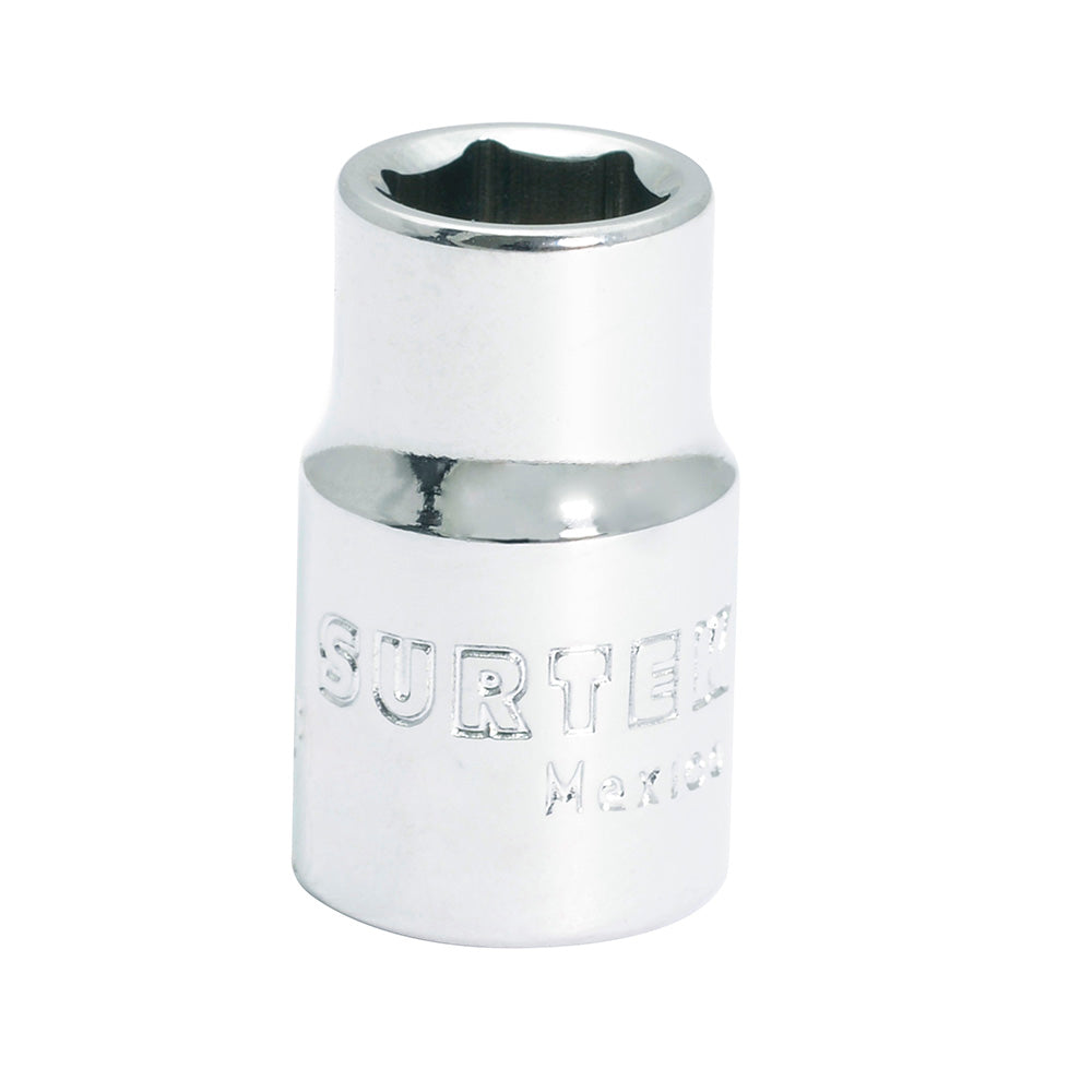DADO EN PULGADAS CUADRO DE 3/8", 6 PUNTAS, 1/4" SURTEK
