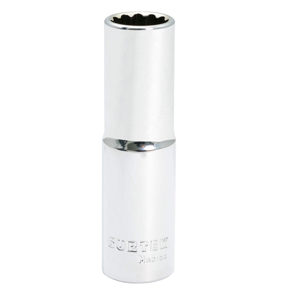DADO LARGO EN PULGADAS CUADRO DE 1/2", 12 PUNTAS, 5/8" SURTEK