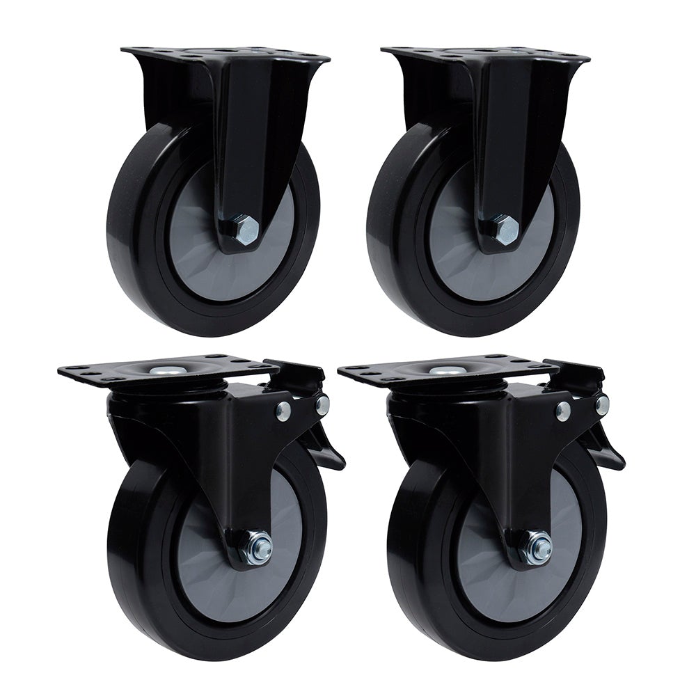 JUEGO DE 4 RUEDAS DE 5" PARA GABINETES SERIE HD URREA